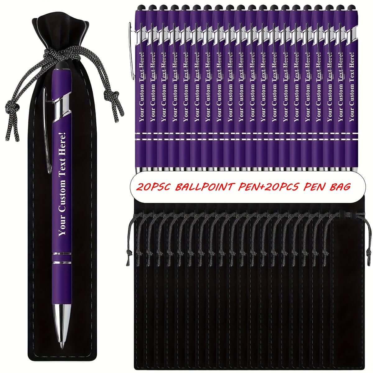 40pcs Customizable Ballpoint Pens