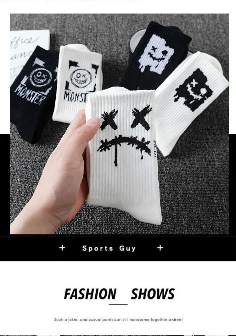10 Pairs Men’s Ghost Graffiti Sports Socks | Men's Socks & Hosiery by Anwer Fancy | Worldwide Shipping