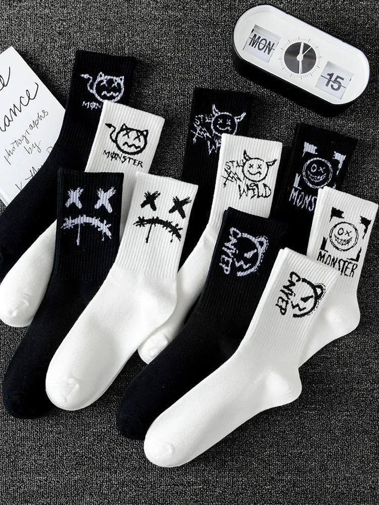 10 Pairs Men’s Ghost Graffiti Sports Socks | Men's Socks & Hosiery by Anwer Fancy | Worldwide Shipping