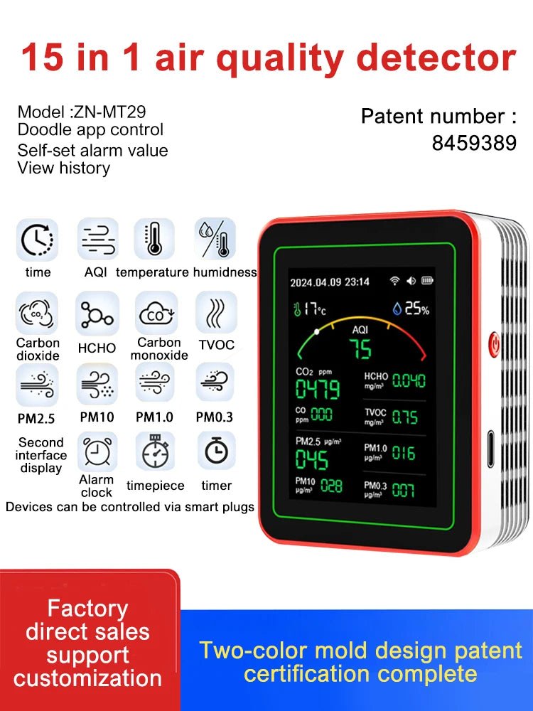 15 - in - 1 Smart Air Quality Monitor | by Anwer Fancy | Worldwide Shipping
