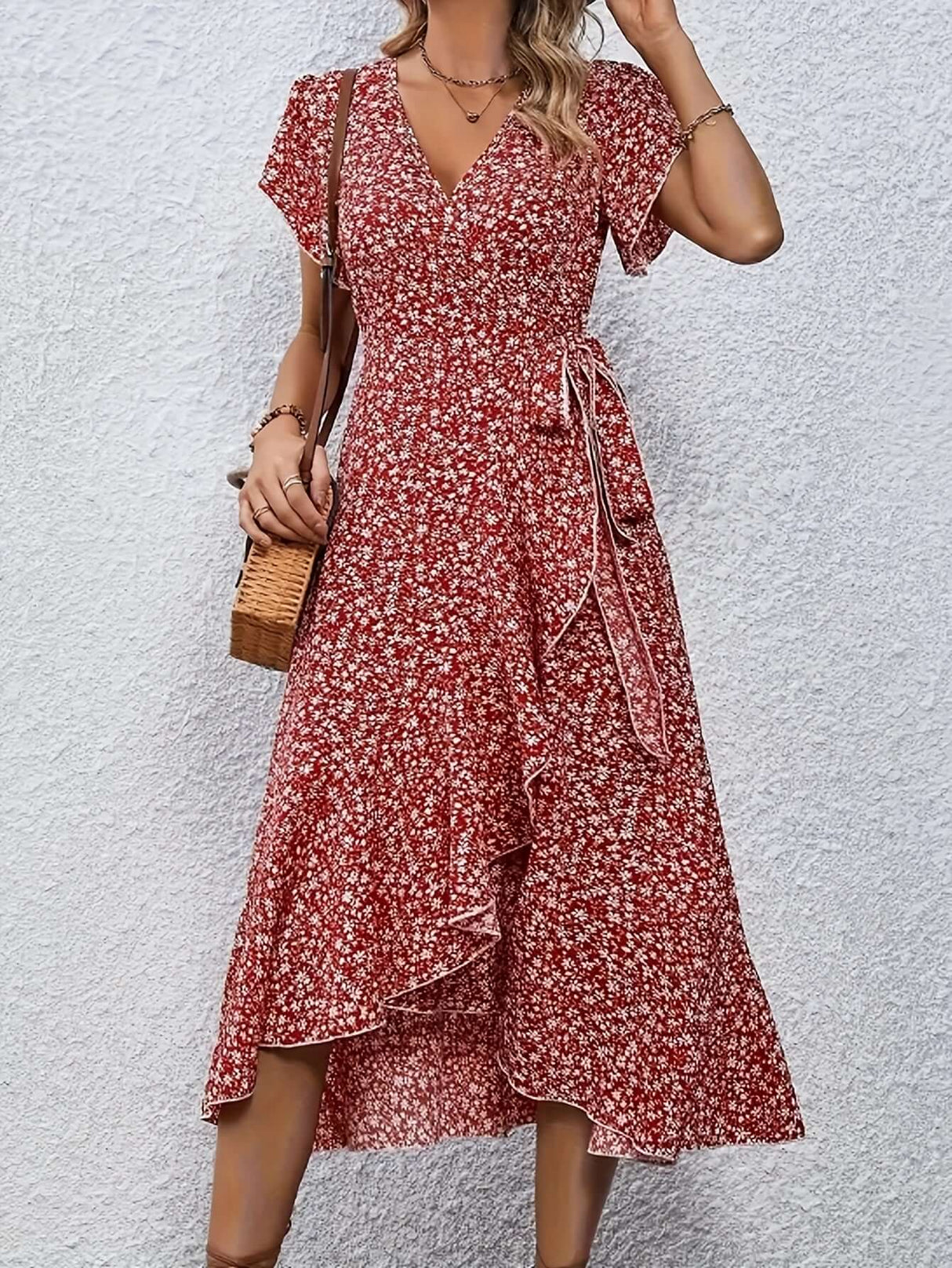 Ruffle Hem Sleeveless Dress – Feminine Summer Dress