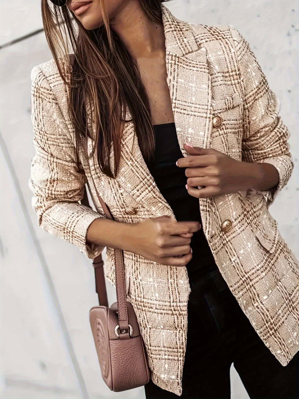 PlaidFlair™ – Luxury Winter Blazer (Elegant Plaid, Casual Office Look)
