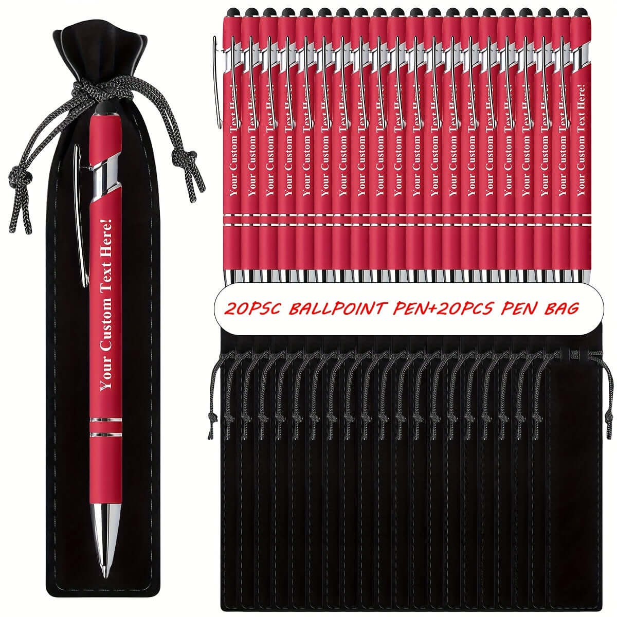 40pcs Customizable Ballpoint Pens