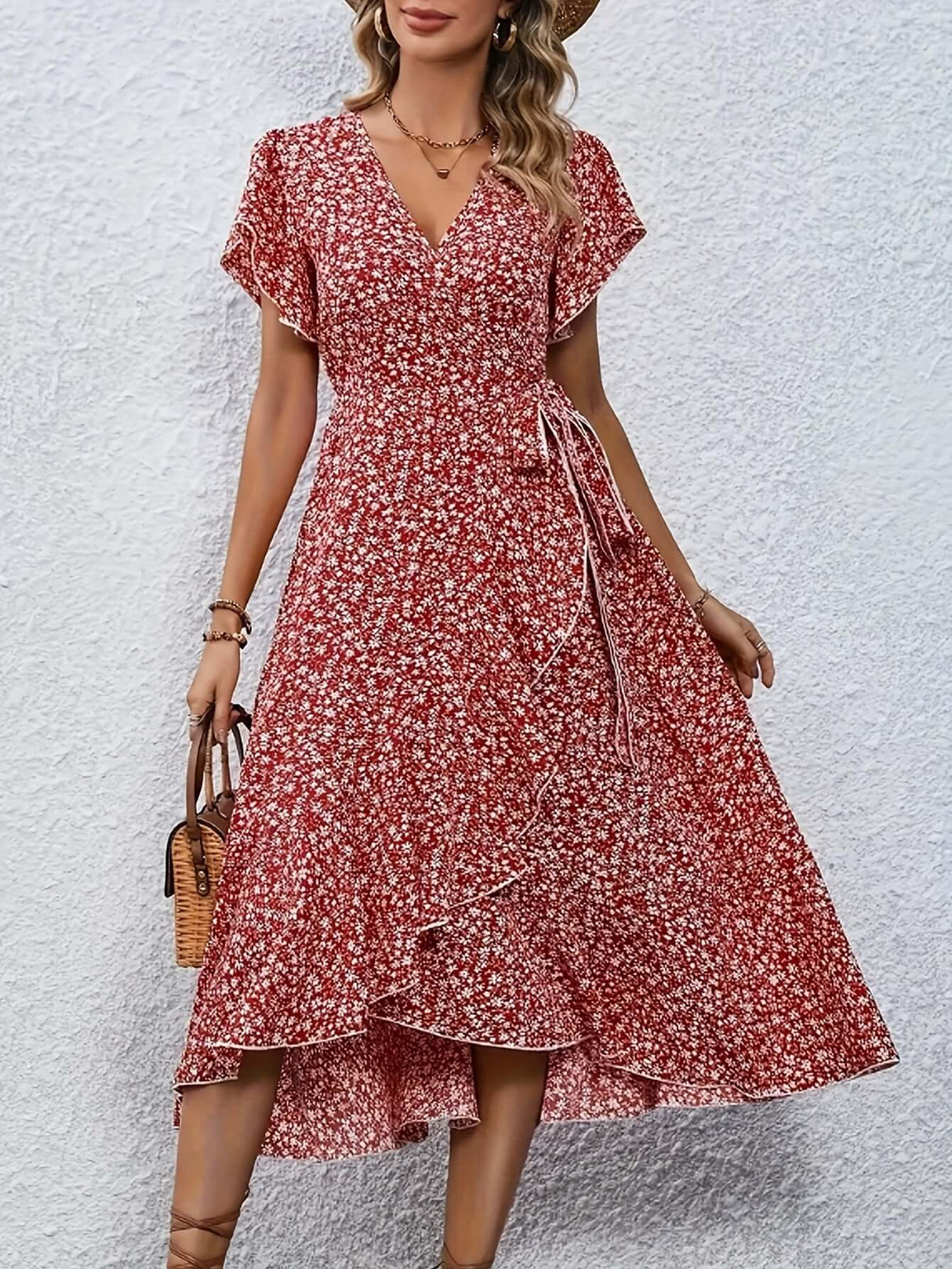 Ruffle Hem Sleeveless Dress – Feminine Summer Dress