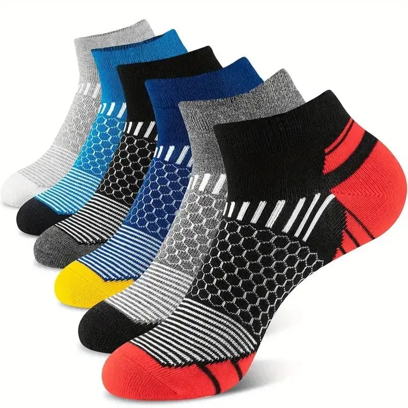 6 Pairs Men’s Short Moisture - Wicking Socks | Men's Socks & Hosiery by Anwer Fancy | Worldwide Shipping
