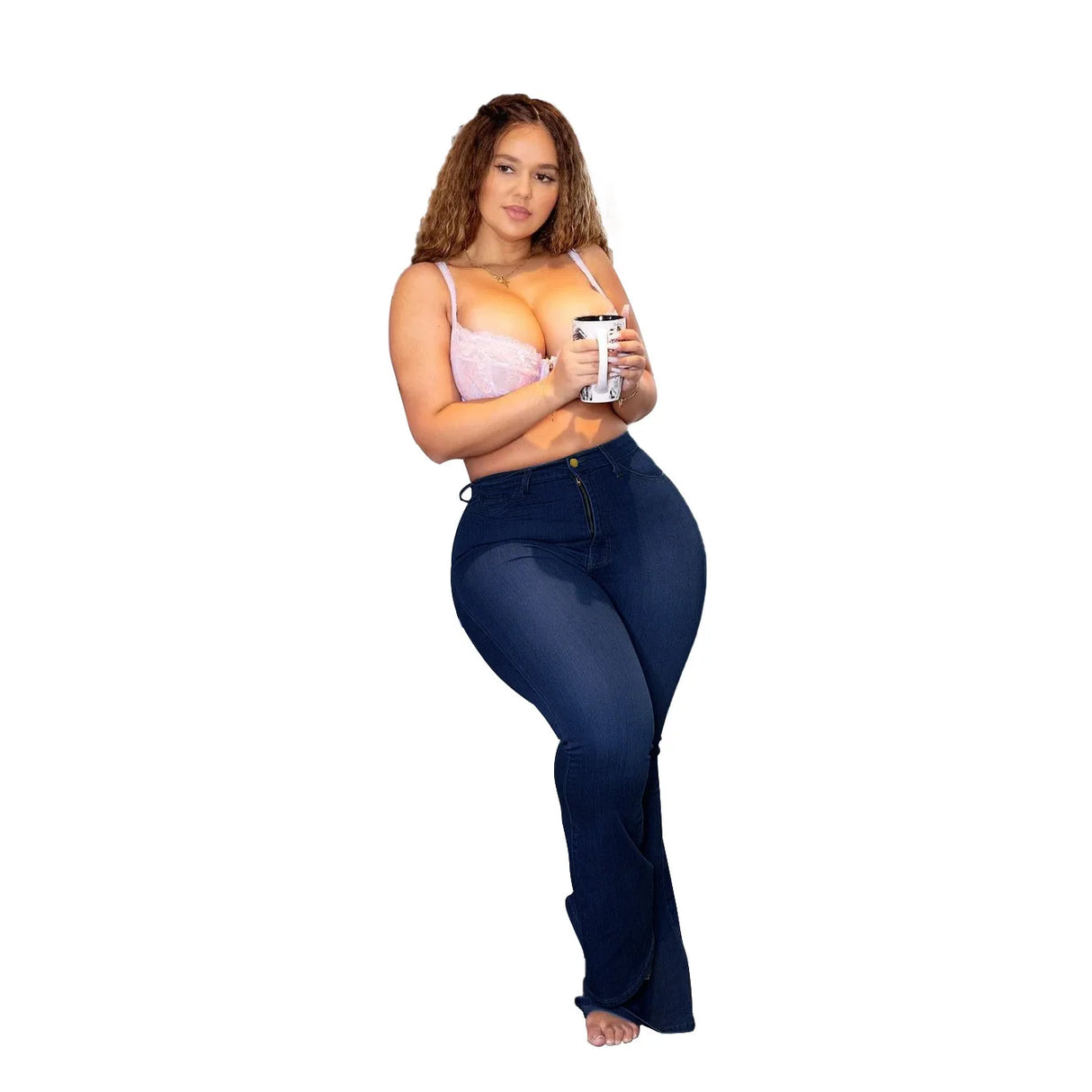 Women Plus Size Boot Cut Stretch Jeans