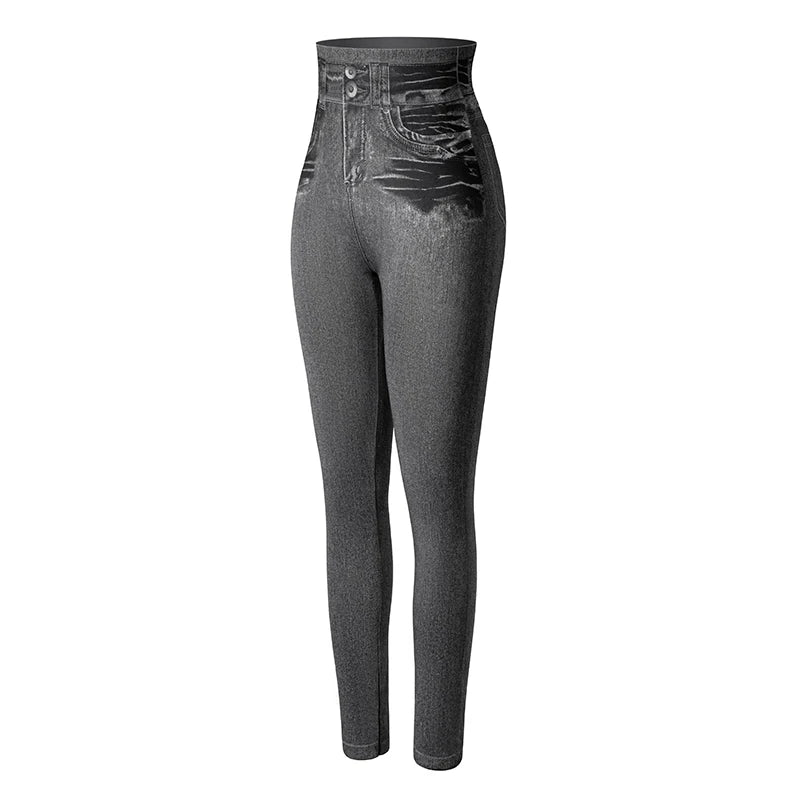 Women Printed Denim Leggings