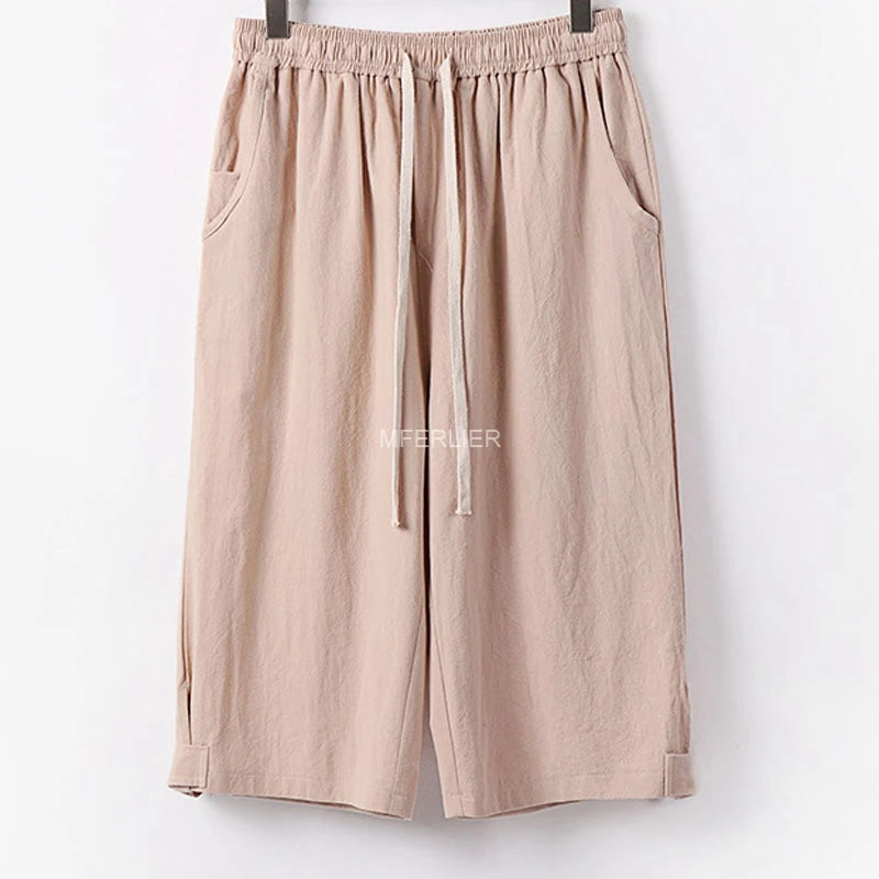 Men’s Plus Size Cotton Summer Pants