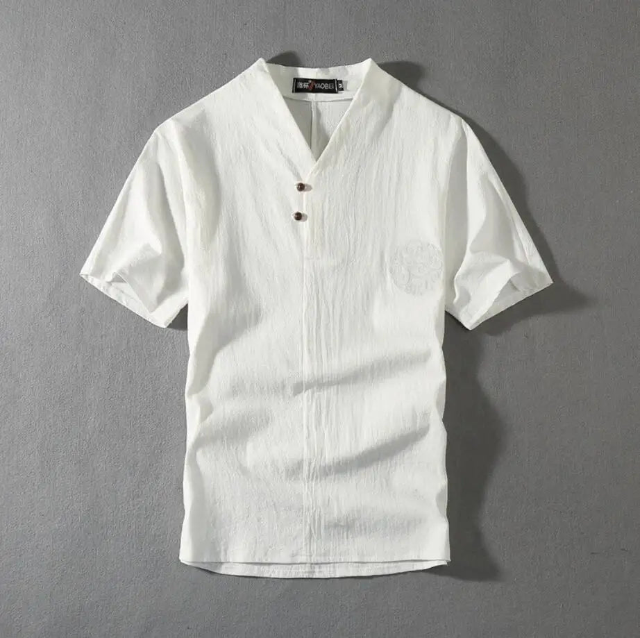 Men's Plus Size Linen Tracksuit Set