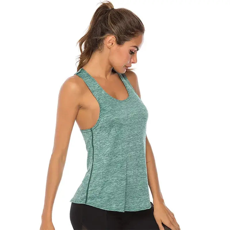 Women Sleeveless Yoga Tank Top Quick Dry Workout Shirt