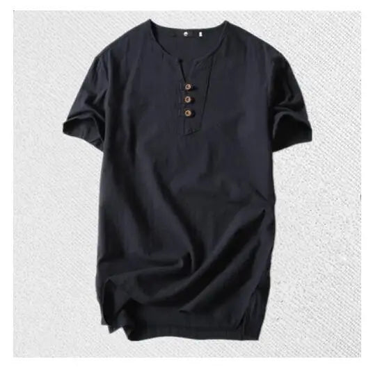 Men's Plus Size Linen T-Shirt – Oversized Summer Fit