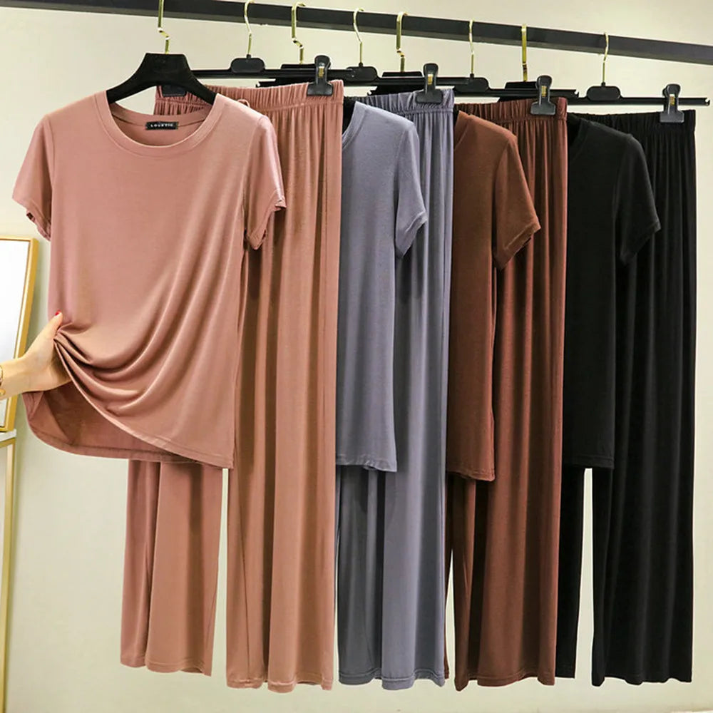 Women Modal Pajama Set Summer 2025