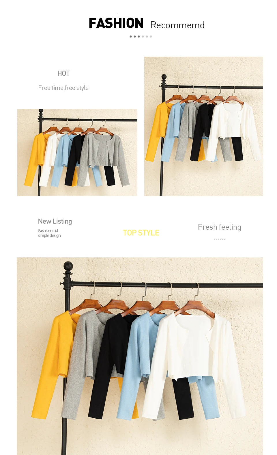 Black Cropped Knitted Korean Style Sweater