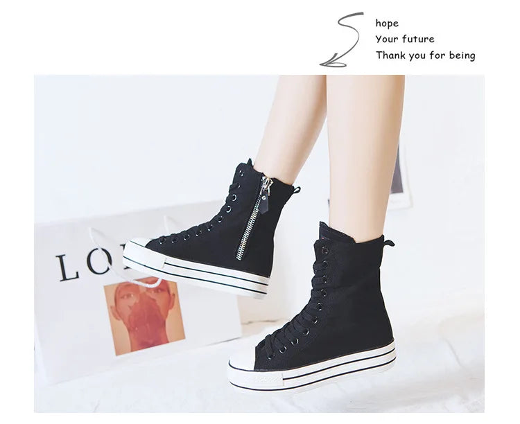 Women Canvas Shoes Casual Vulcanized Sneakers