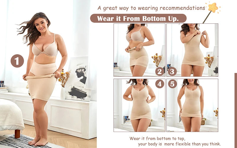 Tummy Control Built‑in Bra Cami Shaper