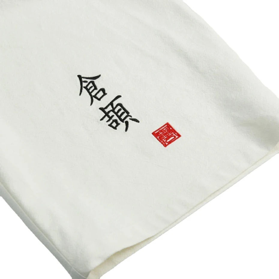 Men Hanfu Print Cropped Pants