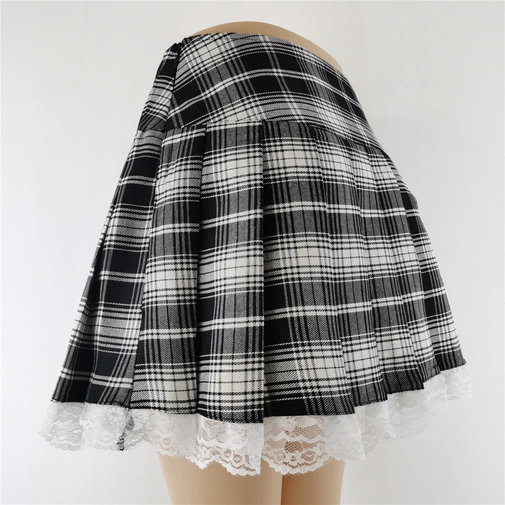 Women Gothic Patchwork Mini Skirt