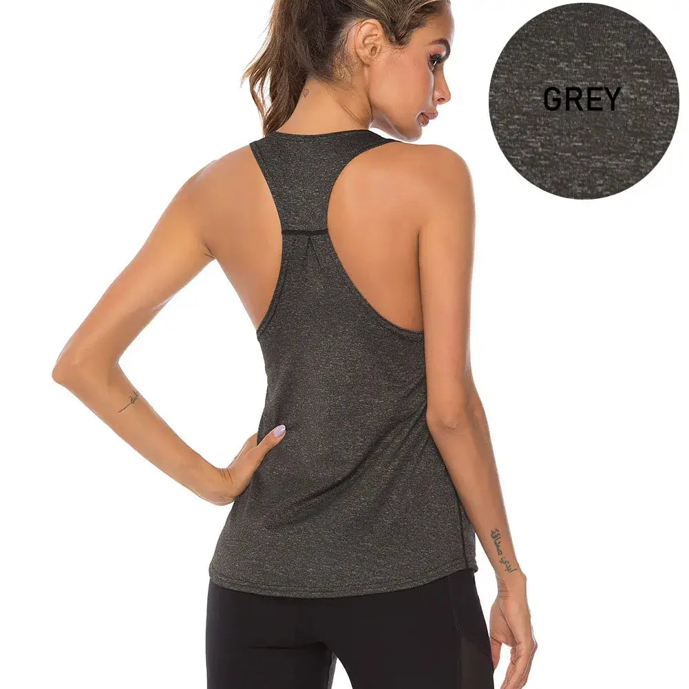 Women Sleeveless Yoga Tank Top Quick Dry Workout Shirt