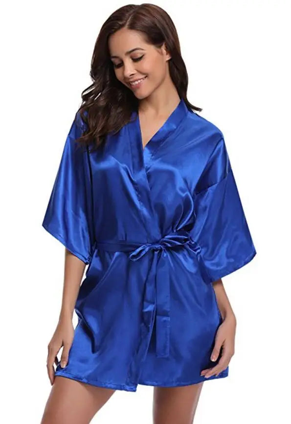 Women Silk Kimono Bridesmaid Robe