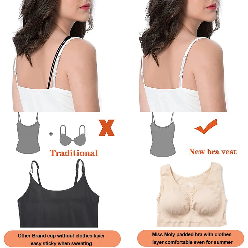 Tummy Control Built‑in Bra Cami Shaper