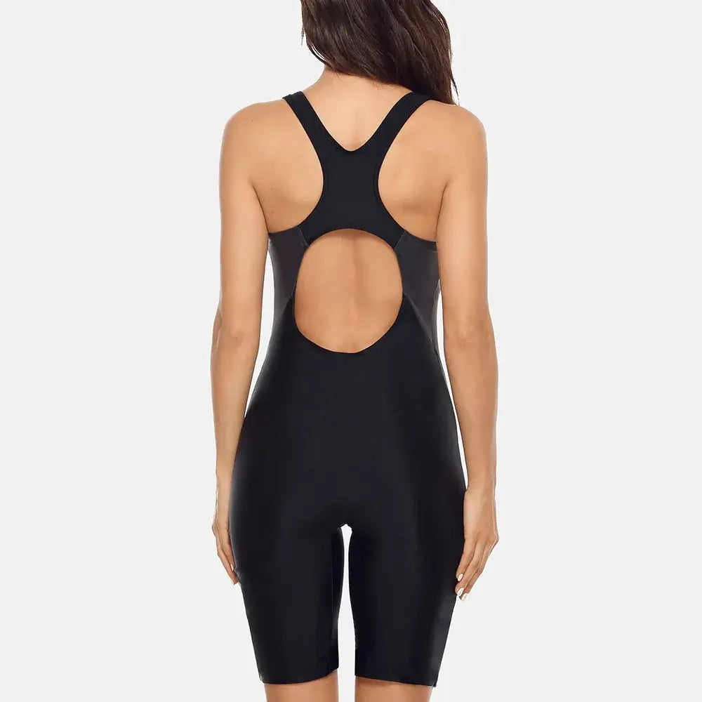 Women Knee-Length Sports Swimsuit