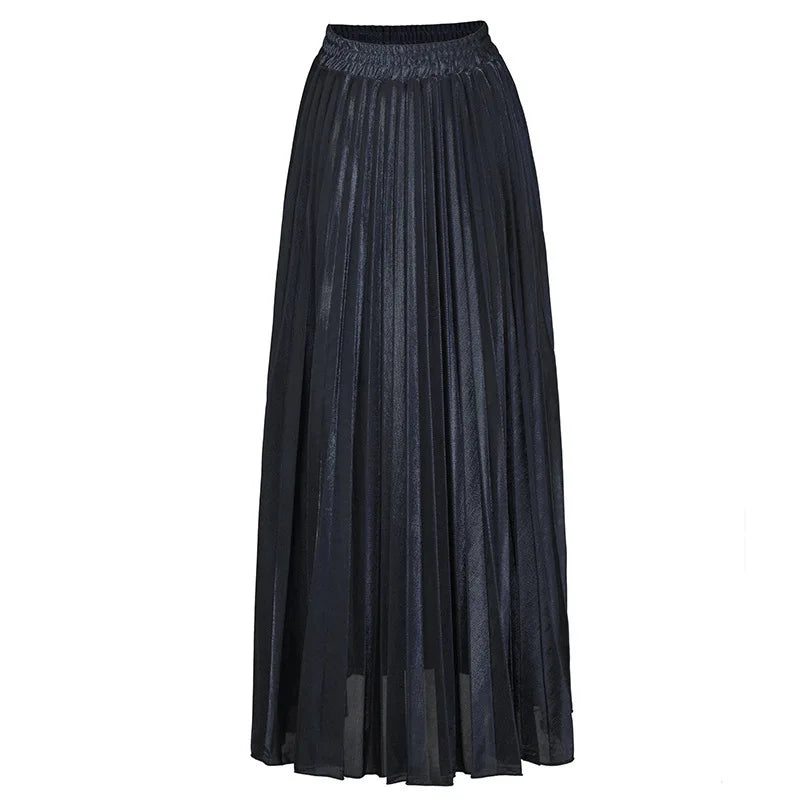 Women Gold Swing Maxi Skirt