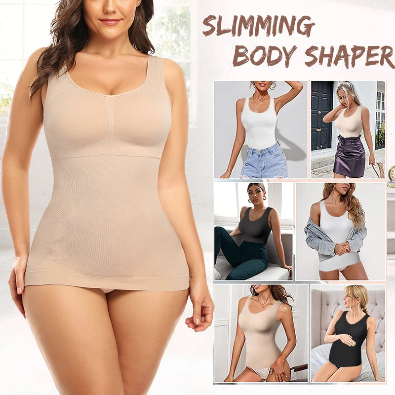 Tummy Control Built‑in Bra Cami Shaper