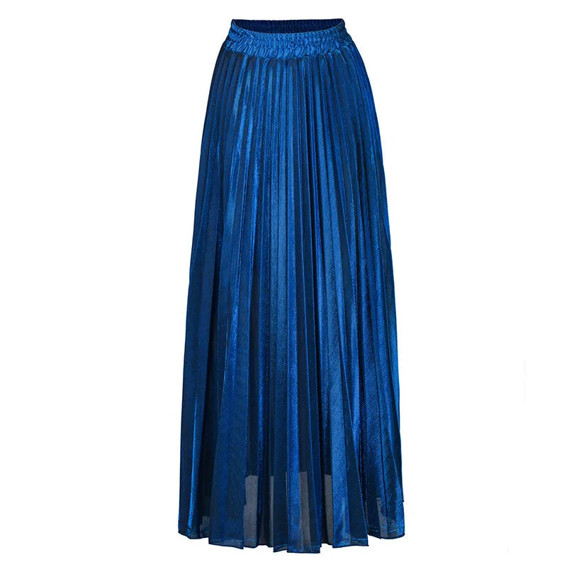 Women Gold Swing Maxi Skirt