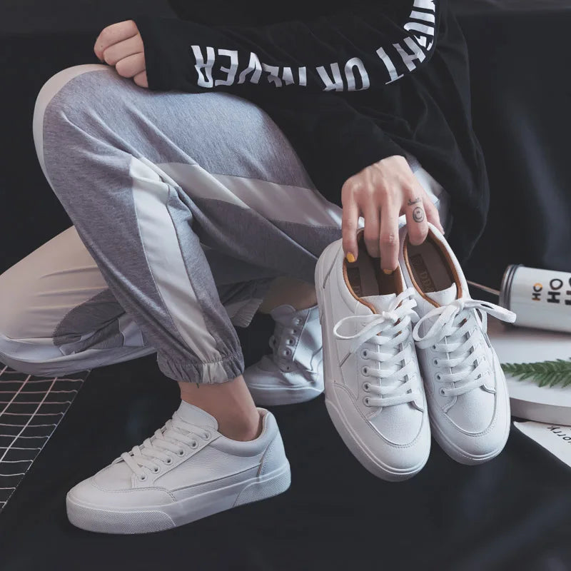 Women Sneakers White Vulcanized Platform Shoes