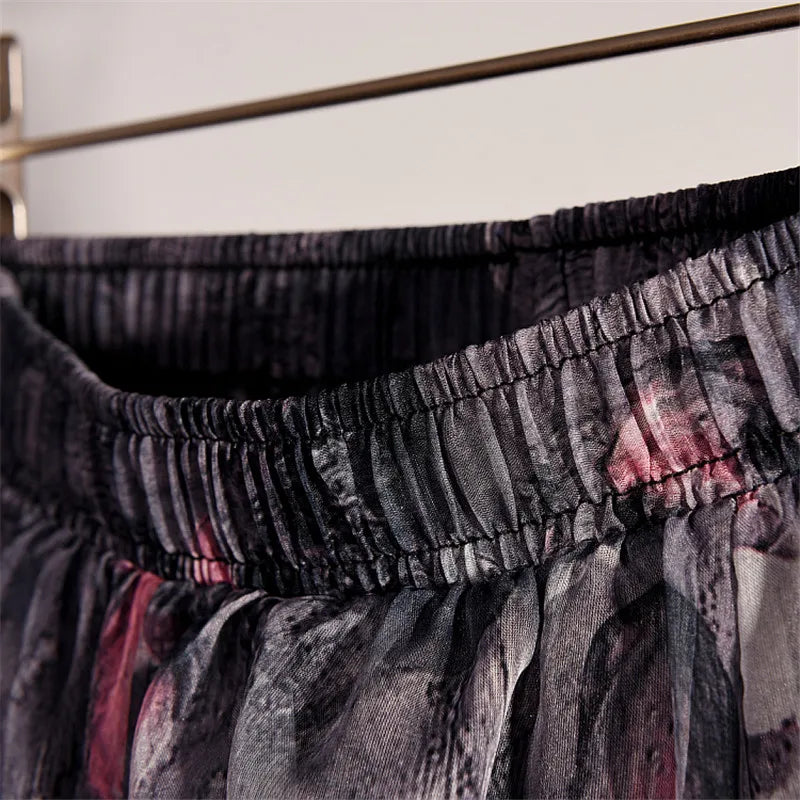 Women Boho Chiffon Long Skirt