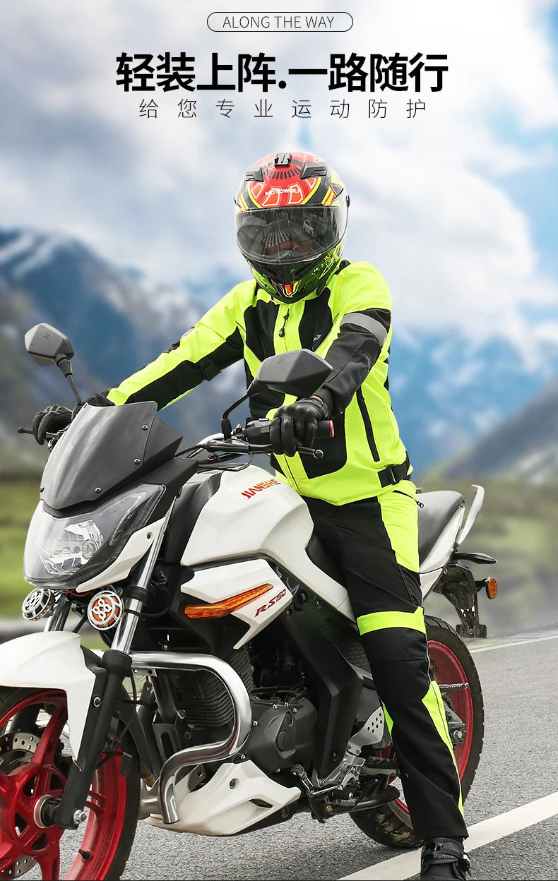 Men Motorcycle Protective Riding Jacket