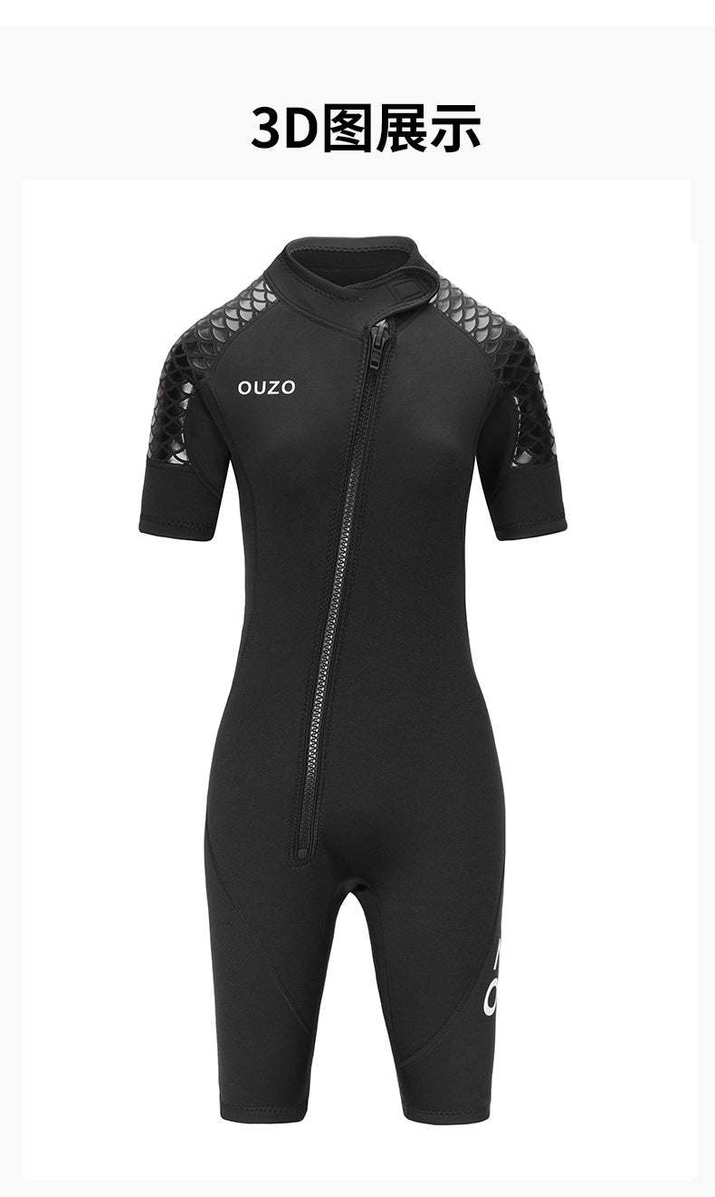 Men Short Sleeve Diving Wetsuit