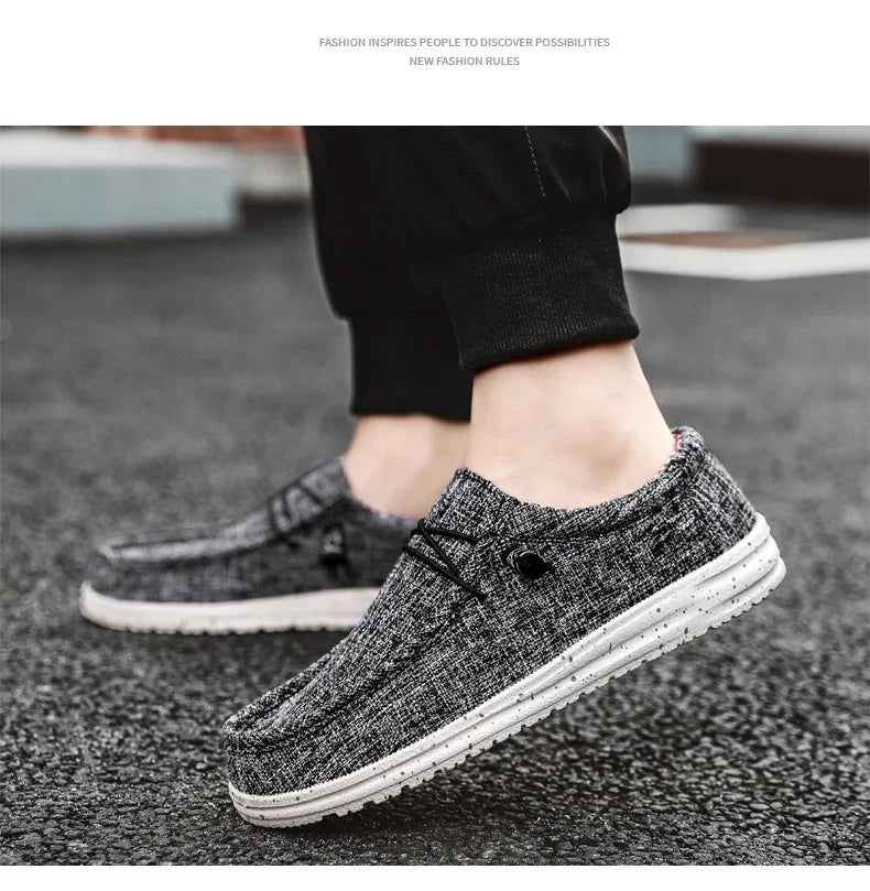 Men Casual Canvas Slip On Loafers