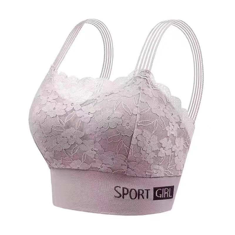 Seamless Lace Sports Bra