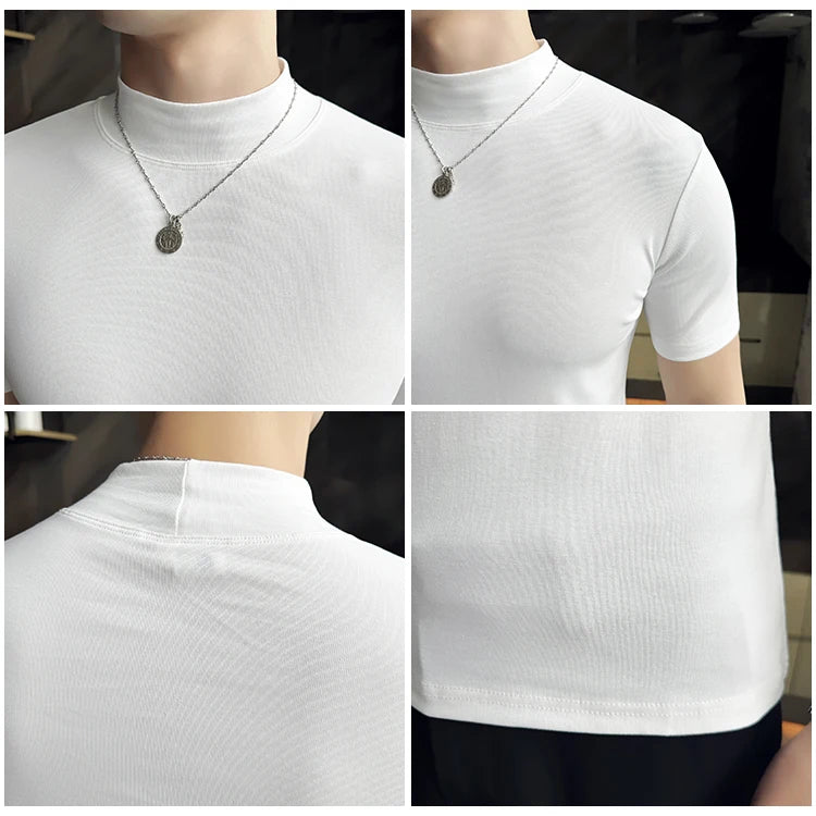 Men Korean Slim Fit Turtleneck Tee