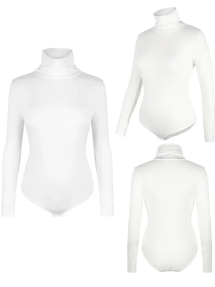 Women High Neck Long Sleeve Bodysuit