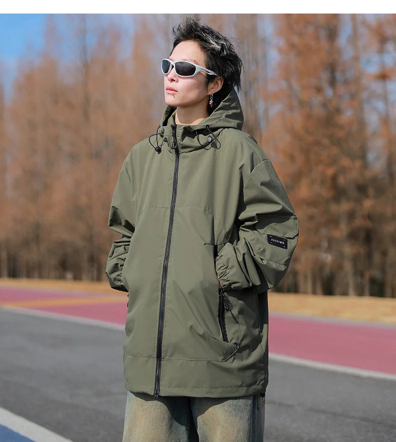 Outdoor Windproof Waterproof Hiking Hooded Jacket