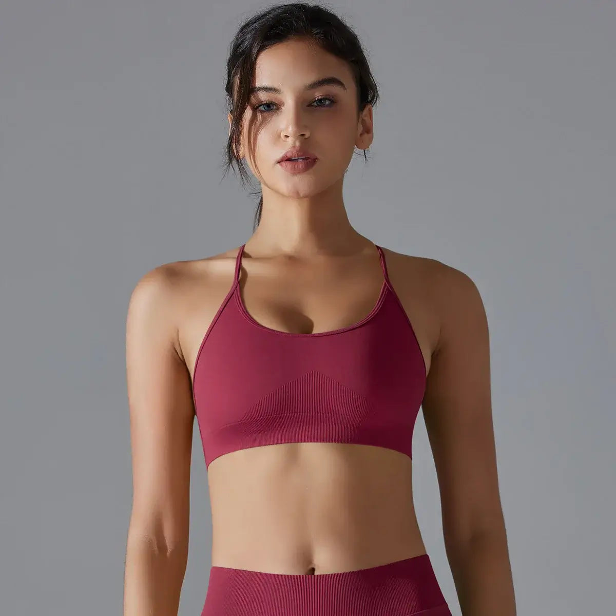 Women Quick Dry Cross Back Sports Bra