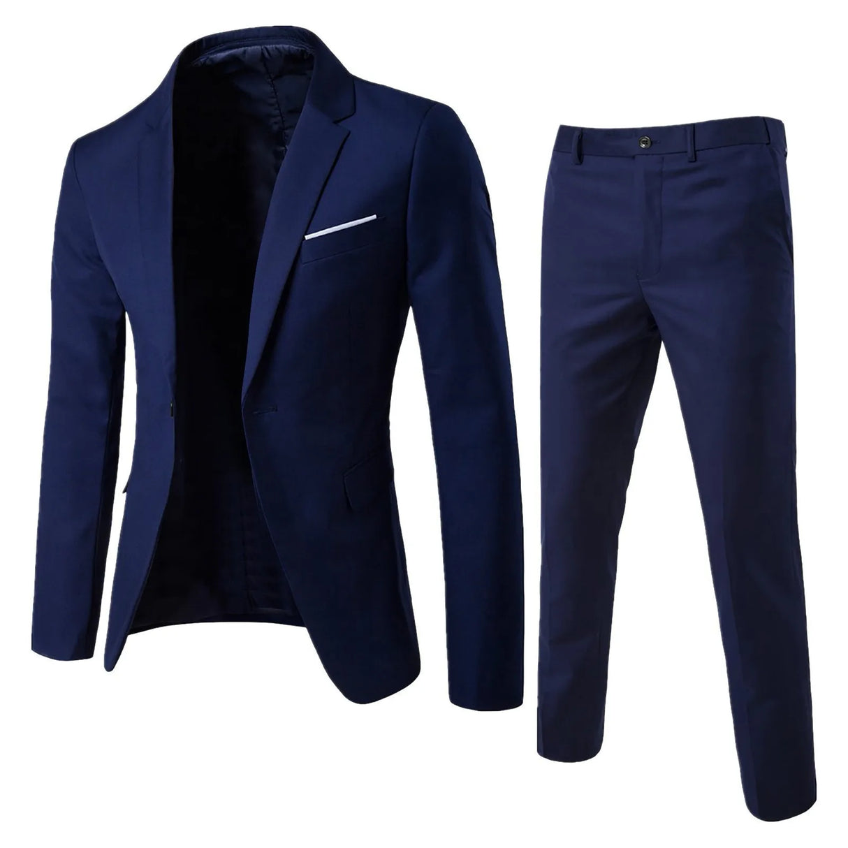 Men Slim Fit Business 2-Piece Suit