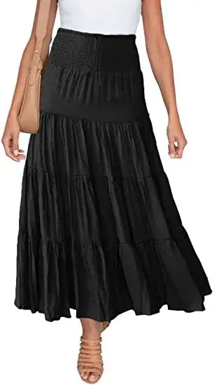 Women High Waist Maxi Boho Skirt