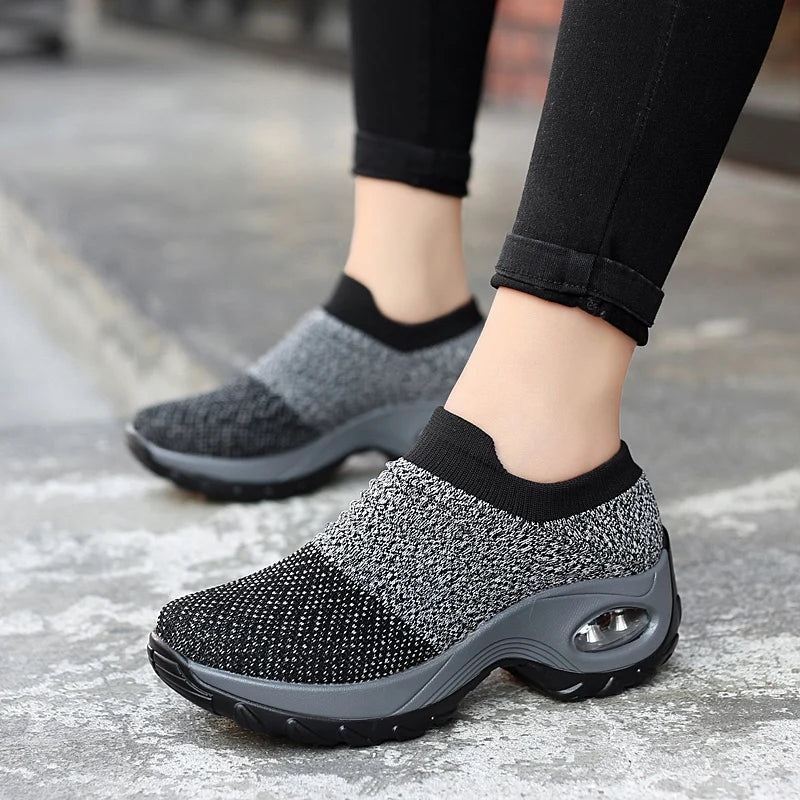 Women Sneakers Breathable Mesh Platform Shoes