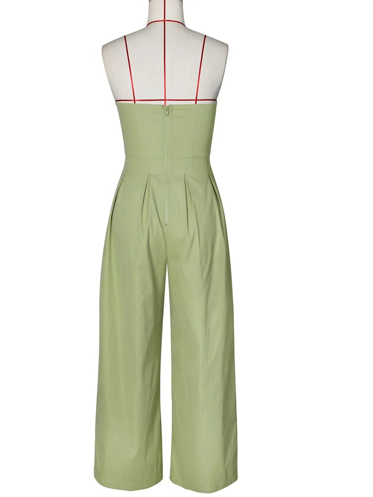 Glamora™ – Strapless Palazzo Clubwear Jumpsuit (Bold, Sexy & Flowy)