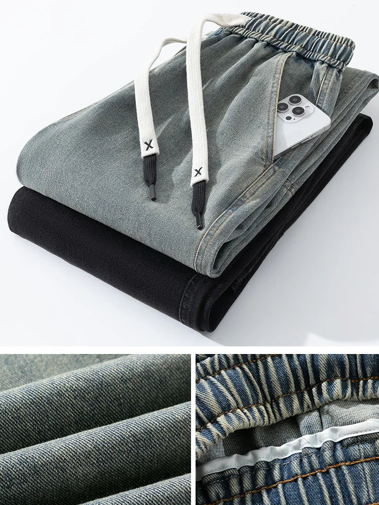 Men Retro Wide Leg Jeans