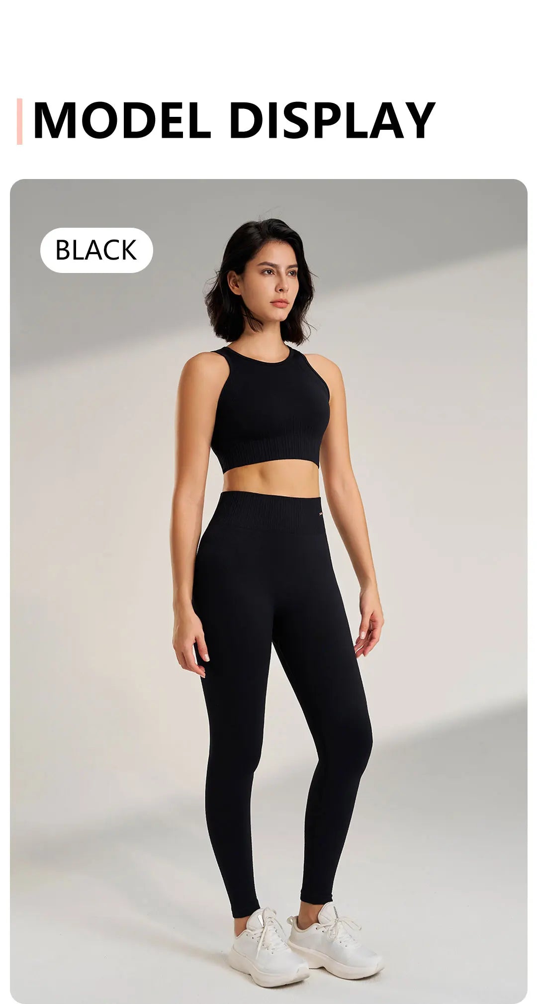 Women High Waist Leggings & Top Set