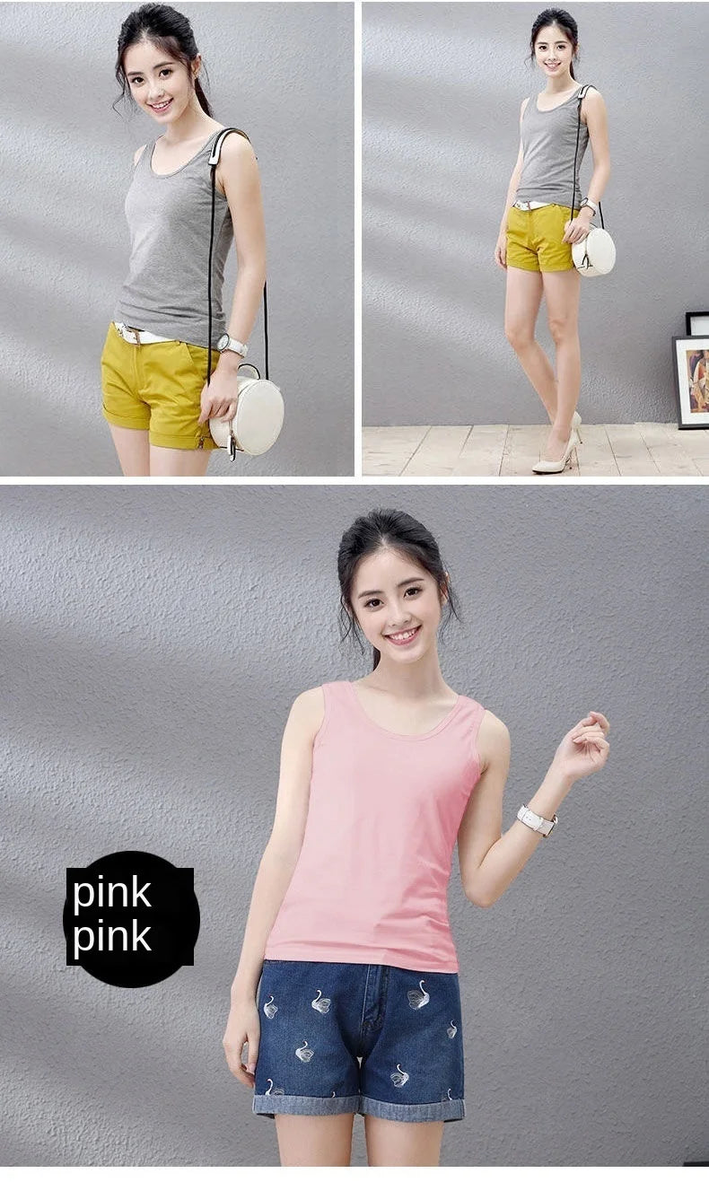 Women Cotton Halter Tank Top