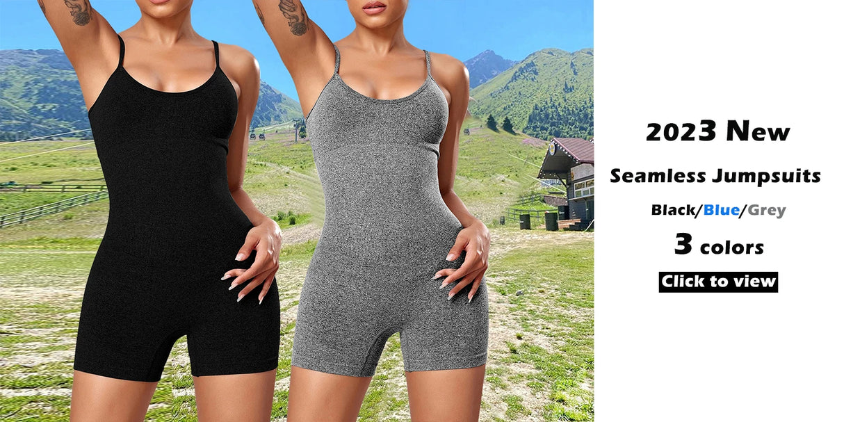 GymHalo™ – Backless Halter Skinny Jumpsuit (Fitness-Focused, Breathable & Bold)