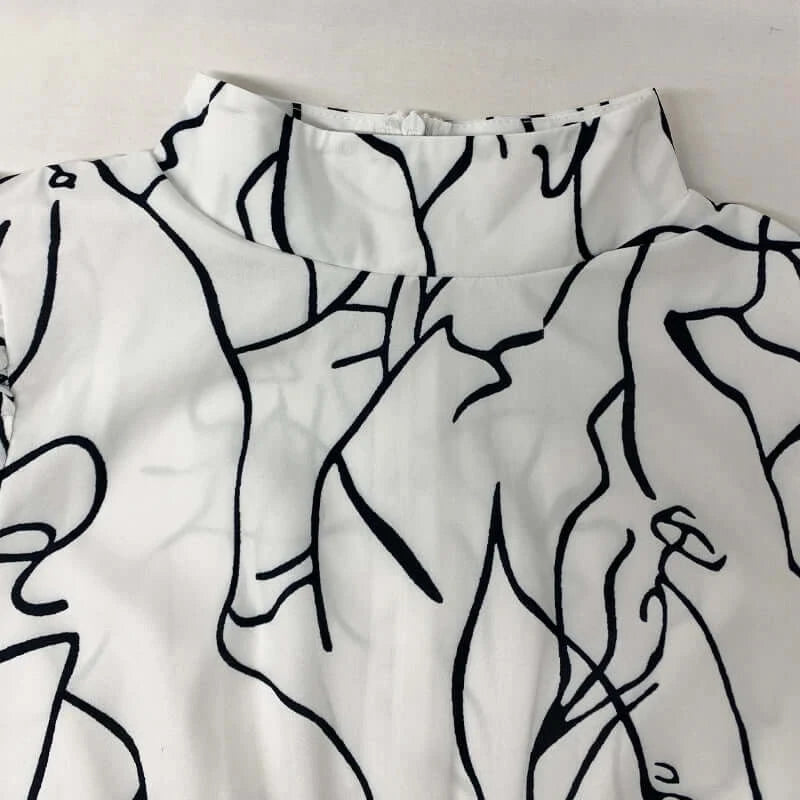 Women Art Print Wide Leg Jumpsuit