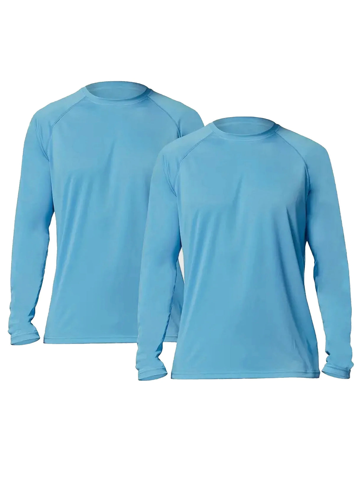 Men's Plus Size Solid Long Sleeve T-Shirt – UV Protection