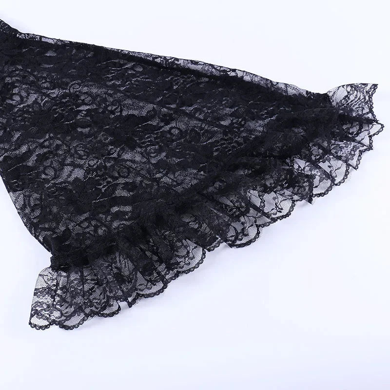 Gothic Black Sheer Bolero Shrug Jacket