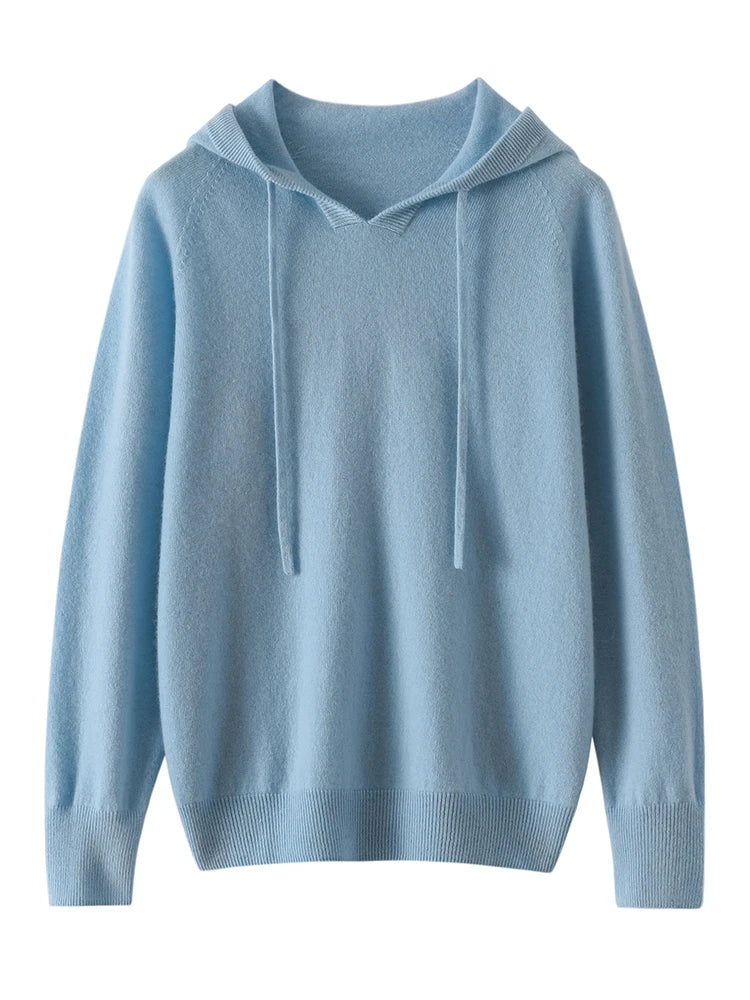 Women's 100% Cashmere Hooded Sweater